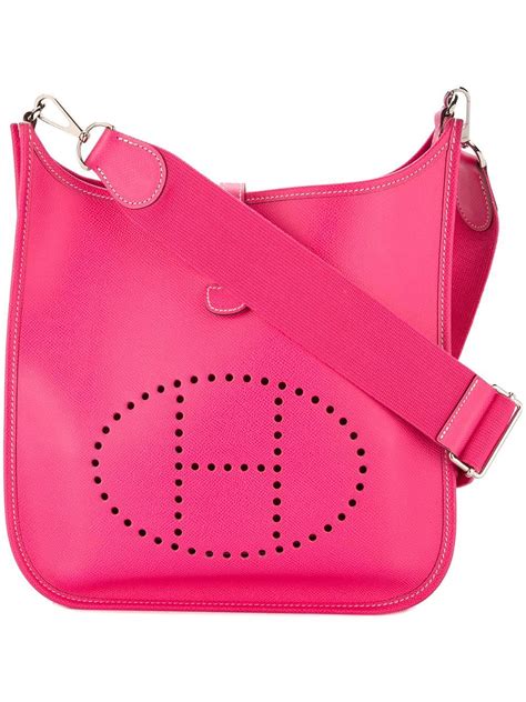 hermes pink crossbody bag|Hermes evelyne bag pre owned.